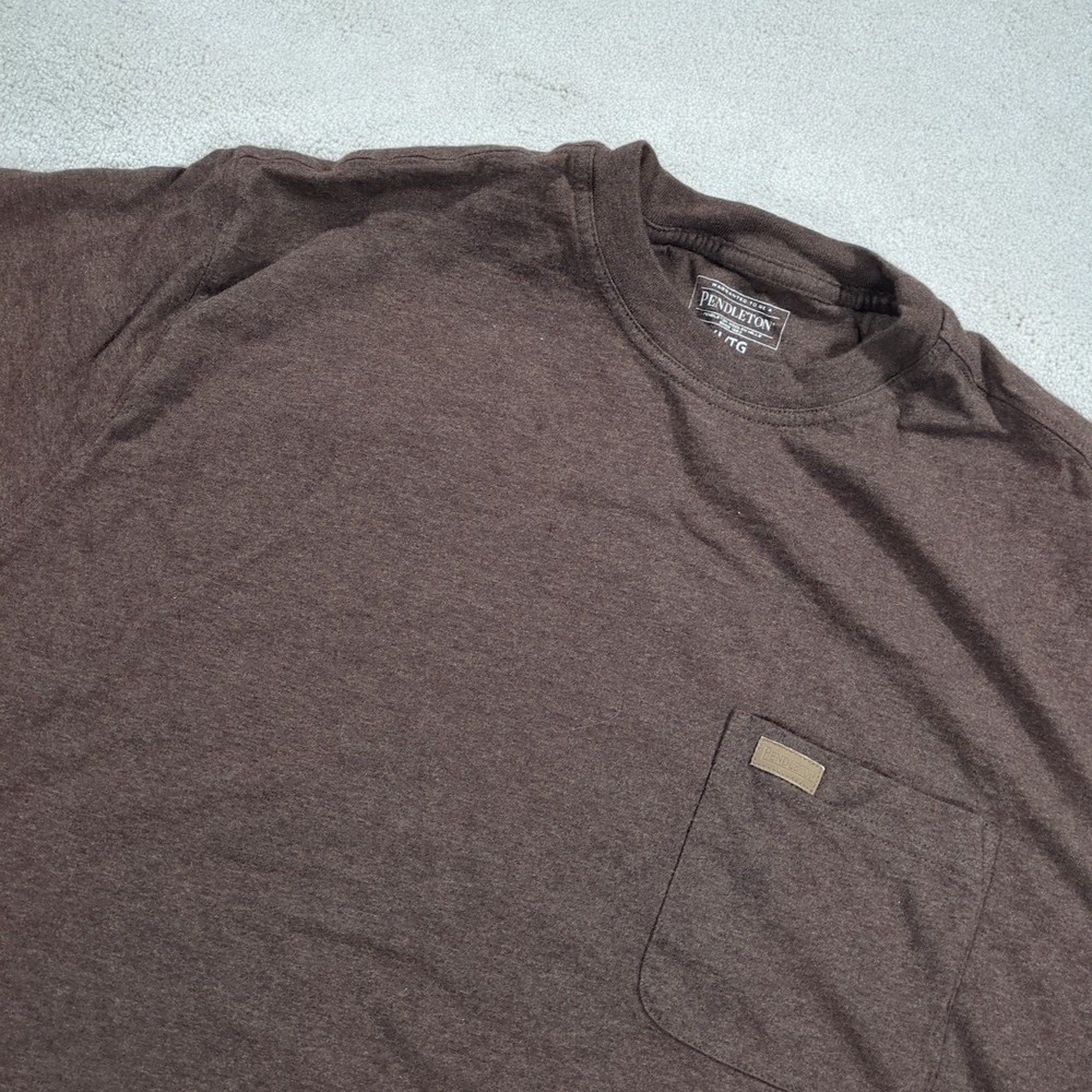 Pendleton Deschutes Pocket T-Shirt Men XL Short-Sleeve Brown 100% Cotton Tee EUC